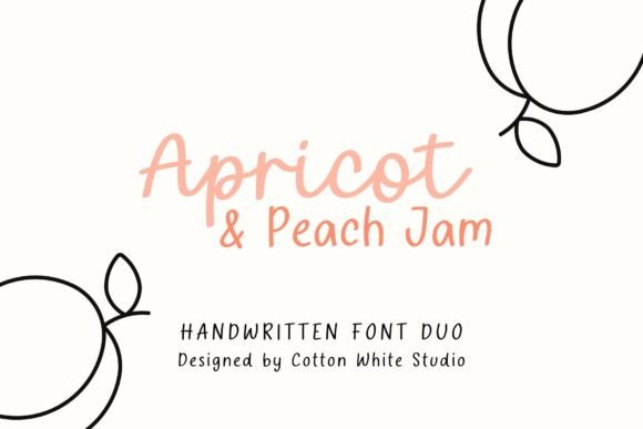 Apricot and Peach Jam: A Sweet Handwritten Font Duo