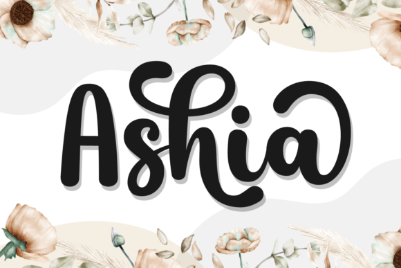 Ashia: A Bold Script Font for Playful Design