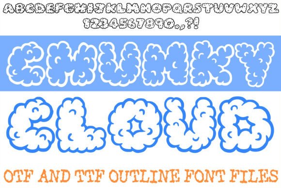 Discover the Whimsical World of Chunky Cloud Font
