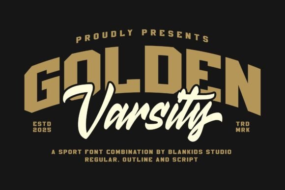 Golden Varsity: A Sport Font for Bold Branding