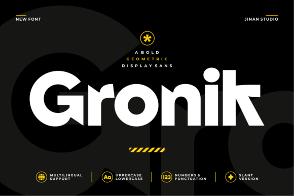 Gronik: A Bold Geometric Typeface for Modern Design