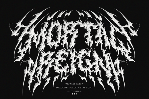 Mortal Reign: The Dragonic Typeface for Extreme Designs