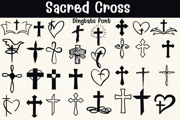 Sacred Cross Dingbats Font: A Collection of Faith-Inspired Design
