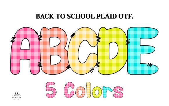 School Plaid: A Playful Font for Creative Projects