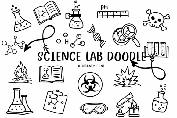 Science Lab Doodle: Creative Sketch-Style Font