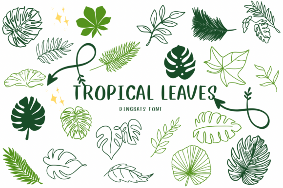 Tropical Leaves: A Natural Dingbats Font for Creative Projects