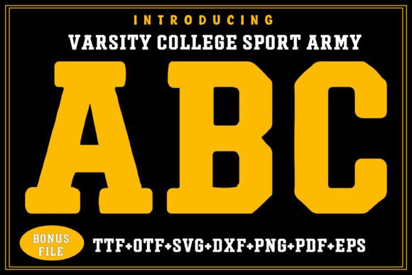 Varsity College Sport Army: A Font Built for Athletic Impact